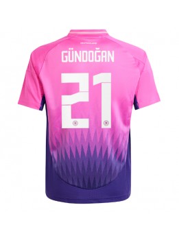 Njemačka Ilkay Gundogan #21 Gostujuci Dres EP 2024 Kratak Rukavima